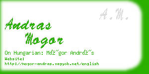 andras mogor business card